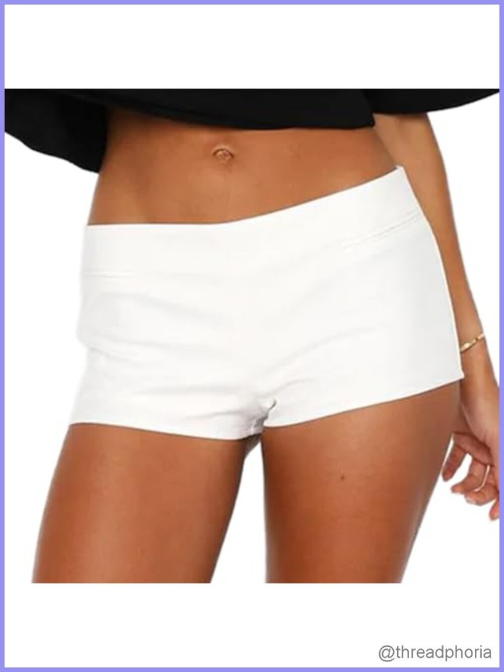 Women's Low Rise Booty Shorts Slim Fit Back Zipper Micro Mini Clubwear